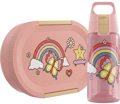 Sigg - Lumo Kinder Lunchbox Set 2 - Brotdose Kinder mit Fächern - Mikrowellen- & Spülmaschinengeeignet - BPA-frei - Leicht - Für Schule, Kita & Freizeit - 800ML