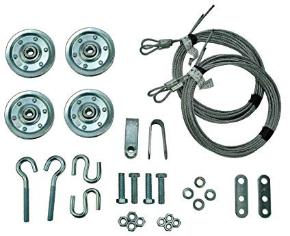 Garage Tür Extension Spring Pulley Laufrolle Kit + Sicherheit Kabel & Anleitung