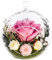 Rosen-Te-Amo® | Valentinstag | konservierte ewige Rosen |duftend | PREMIUM Gesteck in hängende Vase | handgefertigt mit echten Foliage | feines Design || Infinity Rosen | Geschenke für Frauen & Deko