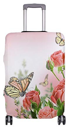 Housse de Valise avec Rose et Papillon