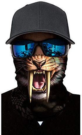 Petalum Bedrucktes Multifunktionstuch Damen Herren Bandana Atmungsaktiv Nahtlos Elastische Halstuch Schlauchschal 3D Motorradmaske Sturmmaske
