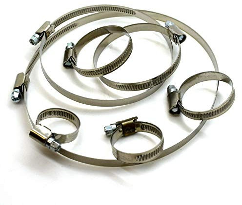 1 x 70-90 mm (for 3 pipework) Genuine Stainless Steel W2 Worm Drive Hose Clamps Pipe Clips