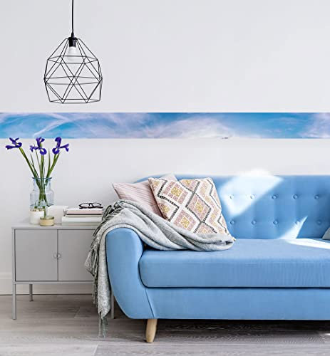 MyMaxxi | Bordüre | Wolken 02 300 x 20cm | Wandbordüre Wandtattoo | Tapetenbordüre aus Tapetenvlies | Dekoration für Ihr Badezimmer Wohnzimmer Küche