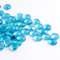 Meschett 50 pièces Pierres précieuses en Verre,Pierres de mancala Bleu de mer Perles de marbre à Fond Plat pour Le Remplissage de Vase d'artisanat d'art décoratif à la Maison(1,3cm~1,8cm)