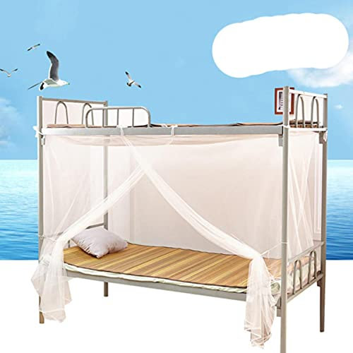 FEWIHIWEAS Weißes Moskitonetz Anti-Moskito-Vier-Eck-Bett Baldachin Bug Single Double King Size Home Bettwäsche Netting Dekoration Heimtextilien-90cm Breite,Weiß,Tschechien