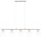 etc-shop Esstischlampe Hängelampe Esstisch Hängeleuchte silber höhenverstellbar, 5 flammig, Metall nickel Glas weiß, 5x E14 Fassungen, HxLxB 120x93x13cm