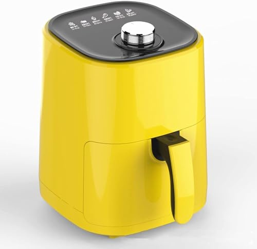 Forno Elettrico for Friggitrici Ad Aria Calda 4L Fornello Senza Olio Dal Design Facile Da Usare Friggitrice Ad Aria Compatta for Cibi Più Sani Friggitrice Ad Aria Grande Da 1200W,giallo