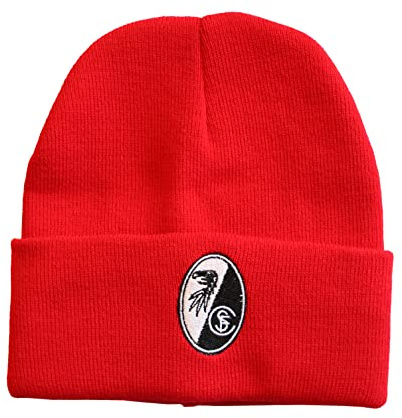SC Freiburg SCF Mütze Logo rot Mütze Hut Chapeau Sombrero Wintermütze, Einheitsgröße