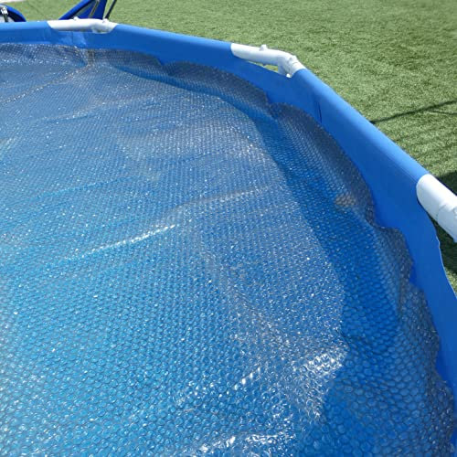 EDENEA - Couverture Solaire Piscine Gris Silver - Epaisseur Renforcée 215 Microns - Bâche Piscine Bulles (Rectangle 200 x 300 cm)