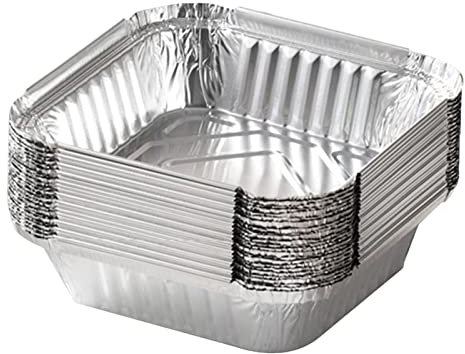 F Fityle Bol de Cuisson friteuse à air boîte en Fer Blanc doublures de friteuse à air Carton de Papier d'aluminium pour Plateaux de Gril, 16CM