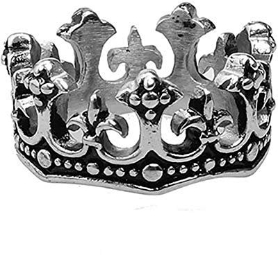 Générique Plus Mode Plus Schönheit Herren Hohl Krone Biker Ringe Titan Stahl Modeschmuck US Größe 8-12 - Größe 12 elegant und beliebt