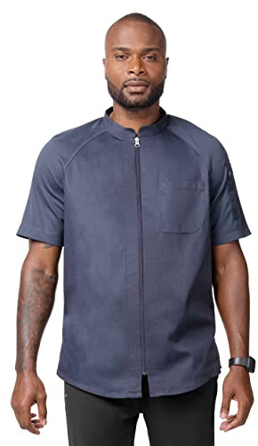 Chef Works Men's Arcadia Chef Coat, Grey, XL