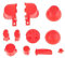 DAGIJIRD 11 in 1 Pulsanti e pollice Chrome D-pad Mod Set per GameCube Controller per NGC