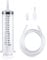 150/250/350/550 ml Large Capacity Syringe, Reusable Liquid Plastic Syringe with Tube for Liquids, Oil or Glue Applicator, Pet Feeding, Plant irrigation Labor&Science Use (150ml)