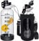 Seekua 1.5l Large Glass Water Bottle with Straw & Time Markings 1.5 litre Big Motivational Glass Drinking Bottle BPA free Leakproof