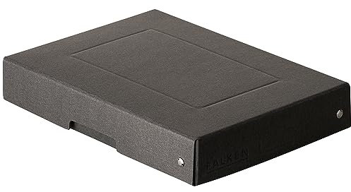 Original Falken 5er Pack PureBox Black. Made in Germany. 40 mm hoch DIN A5. Aufbewahrungsbox mit Deckel aus stabilem Recycling-Karton Blauer Engel Vegan Geschenkbox Transportbox Schachtel Allzweckbox