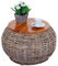 Mendler Beistelltisch HWC-M30, Rattantisch Blumentisch Kaffeetisch Loungetisch Holztisch, rund 33x49x49cm, Kubu Rattan Natur