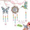 Aolso Diamond Painting Kinder Sonnenfänger, Windspiel Bastelset, uncatcher Bastelset Spielzeug, Garten Dekoration Bastelset mit Kristallanhänger, 5D-Diamant-Malerei-Set (Schmetterling)