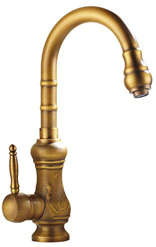 Kupfer Retro Warm- und Kalt-Küchenbecken, drehbarer Wasserhahn, antik, über Theke, Waschbeckenhöhe, Toilettenhahn