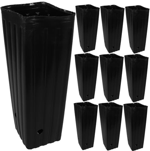 Bolsas De Plástico para Cultivo Vivero Plantas 30 Pcs Duradero Aireación Nutrición