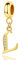 sam panda Alphabet Charms 926 Sterling Silver Letter Initial A-Z Charm Beads Fit pandora for Bracelet, Gold (L)