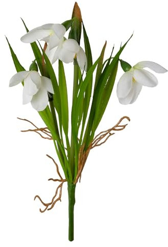 creativ home Kunstblume Schneeglöckchen 21cm weiß. Künstliche Frühlingsblumen, Maiglöckchen, Frühlingsdekoration