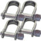 Lot de 4 manilles plates en acier inoxydable A4-Marine Grade (316) - 4 mm - Pour connecter cordes, ancrages et chaînes