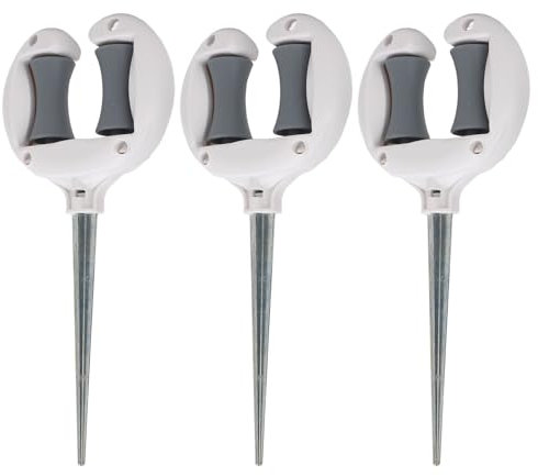 3Pcs Garden Hose Guide Stake Holders, Top Roller Lawn Hose Support Spike Plant Saver Tools for Garden Lawn Yard