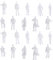 ROBMNE 100Pcs HO Scala 1:100 Modello Persone Non Verniciato Treno Figure