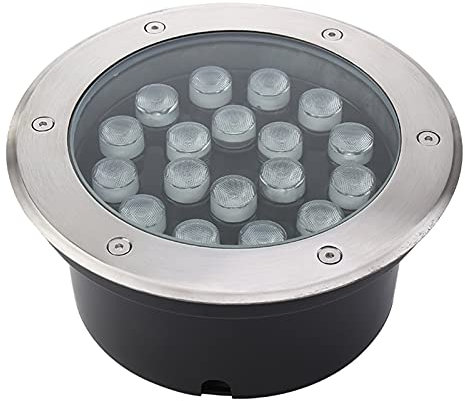 Lampe jardin enterré IP68 étanche spot exterieur encastrable sol 110 à 230V Haute puissance Spot LED Encastrable Exterieur Acier inoxydable complet 8 couleurs, 8 puissance(Couleur:Blanc chaud 3000K,Ta