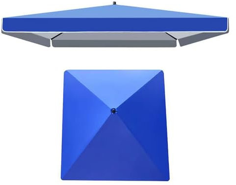 AVSMGP Recambio Sombrilla 6 Varillas para Sombrilla De Patio 2 X 2M, 3,2 X 2,5M Funda De Repuesto para Sombrilla Rectangular Anti-UV para Mesa De Mercado De Patio,Azul,3.2mx2.5m(10.5'x8')