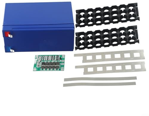 Battery Case without Battery, Holder Storage Box For 12V 7Ah Battery, Fit 18 650 Cells, Nickel Strip(blue)