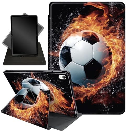 for iPad mini 6 Case 8.3 Inch 2021,for iPad mini 6th Generation Case,360 Degree Rotating Stand Smart Protective Cover Case for 2021 iPad mini 8.3 6th Gen A2567 A2568 A2569,Fire Football