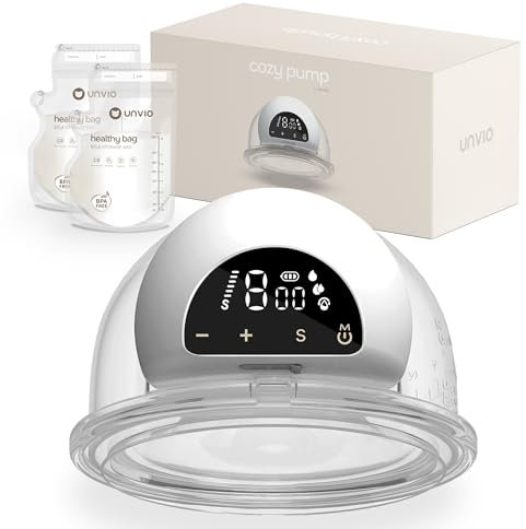 Tire lait electrique main libre Cozy pump – Le plus Efficace des tire-laits portable, kit allaitement nomade avec accessoires et sachet conservation lait maternel - Cadeau bébé naissance, futur parent