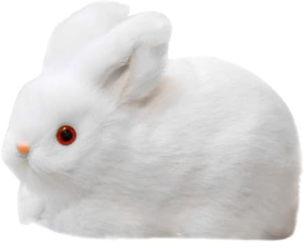 Abaodam Simulation Plüsch Kaninchen Ausgestopfter Hase Tier Taco Katze Plüsch Accessoire Accessoires Kinderbedarf Kinderbedarf Weißer Kunststoff