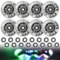 Inline Skate Rollen, 8 Stück Inliner Rollen 72MM, Led Lnliner Skate Räder mit Kugellager, Inline Skates Rollen für Erwachsene und Kinder, Verschleißfester, Geräuschlos, Silbertransparent