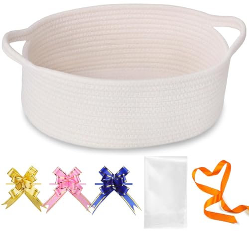 Enyoir Cesto regalo, cestino ondulato con sacchetto regalo e nastri, portaoggetti per pannolini, organizer per la cameretta dei bambini, per riporre pannolini, giocattoli per neonati e oggetti