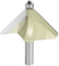 sourcing map 45 Degree Chamfer Router Bit 1/2 Inch Shank 2 Cutting Edge Carbide Tip with Bearing for Woodworking Milling Cutter Tool, Gold