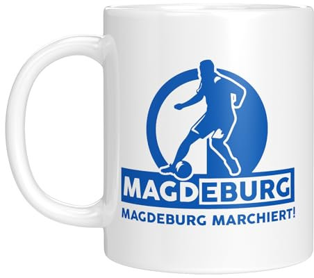 Magdeburg Tasse - 2025 Aufstieg - Fussballbecher - Fanartikel - Kaffeetasse - fussballfans - Weiss