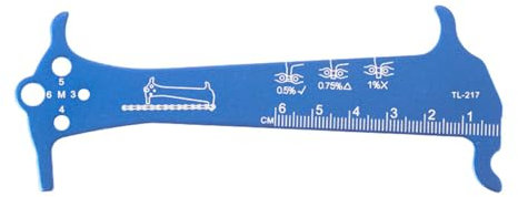 Kaaruisi Biciclette Catena Checker Strada Bici Catena Usura Indicatori Calibro Righello Strumento Biciclette Strumento di Riparazione Catena Durevole