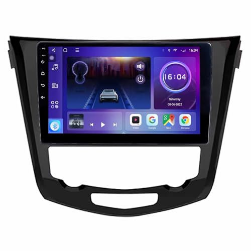 10 Zoll Android 14 Touchscreen Bildschirm Autoradio 2 Din für Nissan X-TRAIL X Trail T32 Qashqai 2 J11 2014 - 2017 mit Kabellosem Carplay Bluetooth GPS Navi Lenkradsteuerung Rückfahrkamera(F1 (2+32G))