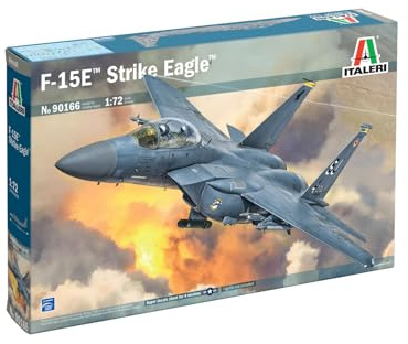Italeri 90166 1:72 US F-15E Strike Eagle - Modellbau, Bausatz, Standmodellbau, Basteln, Hobby, Kleben, Plastikbausatz, detailgetreu, Militär Bausatz, Molded Color