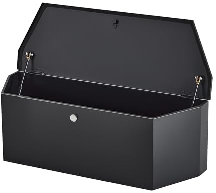 Garvee Boîte à outils 36 pour camion/remorque – Acier robuste, verrouillable, étanche – Coffre de rangement utilitaire – Sécurité améliorée – Noir – Cadre en fer 36 pouces, peinture noire