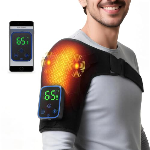 Schulter Massagegerät, 7 Temp. & 3 Vibrationsstufen, App- & Touch-Steuerung