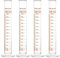 StonyLab 4-Paquet Cylindre Gradué en Verre Borosilicaté, Glass Graduated Cylinder - 250ml