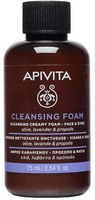 Apivita Crema Espuma LIMPIADORA Facial y Ojos con Oliva y Lavanda
