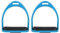 Nikou Steigbügel - Bunter Pferdereiten Rostfreier Steigbügel Rostschutz Leichter Aluminium-Steigbügel für Pferdesport Starke Tragfähigkeit(Blau)