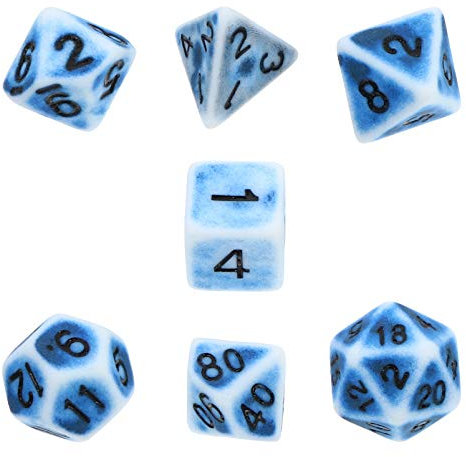 NUOBESTY 7Pcs Unterhaltung Würfel Würfel Spielzeug Multi Seiten Zahlen Bord Spiel Würfel für Home Bar Partei Unterhaltung Familie Freunde Grün