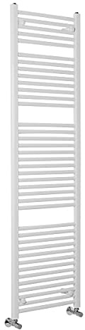 Warmehaus Heated Towel Rail Radiator Ladder Rad 1800 x 500mm White | Contemporary, Bathroom Ladder Towel Warmer, Durable Finish, Premium Mild Steel, Corrosion Resistance, Central Heating