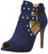 XYD Damen Peep Toe Stiefeletten High Heels Schnalle Doppelriemen Cutout Mode Pumps Club Party Schuhe, Navy-Nieten, 43 EU